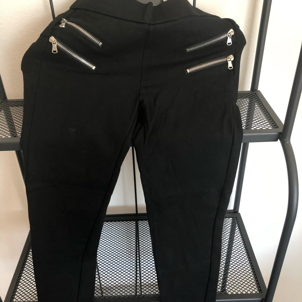 ZARA  high rise legging with zipper